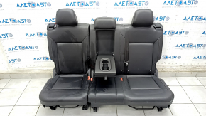 Rear row of seats 2nd row VW Atlas 18 - leather, black, scratch, broken pads, needs cleaning