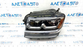 Headlight front left VW Atlas 18-20 pre-rest assembled with chrome and block, sand, bumps on chrome