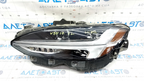 Headlight front left complete Volvo V90 17-18 usa T5, T6 LED code: JB0B, sand