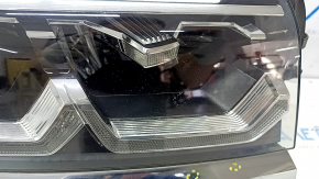 Headlight front right VW Atlas 18-20 pre-rest assembled with chrome and block, sand, bumps on chrome