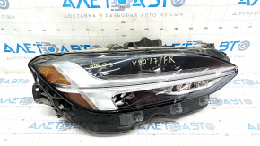 Headlight front right complete Volvo V90 17-18 usa T5, T6 LED code: JB0B, sand