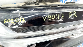 Headlight front right complete Volvo V90 17-18 usa T5, T6 LED code: JB0B, sand