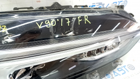Headlight front right complete Volvo V90 17-18 usa T5, T6 LED code: JB0B, sand