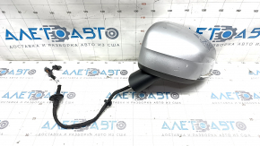 Left side mirror Volvo V90 17-22 usa 14+1 pins, turn signal, heated, auto-dimming, BSM, camera, silver, driftwood, mirror element darkened