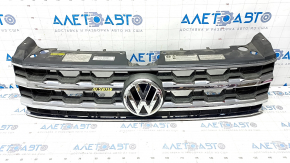 Radiator grill grill VW Atlas 18-20 prerest with emblem, under radar cruise, whitened plastic, sand