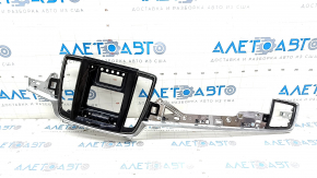 Front panel trim monitor frame Volvo V90 17-22 usa, chrome, black gloss