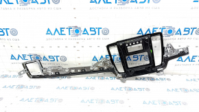 Front panel trim monitor frame Volvo V90 17-22 usa, chrome, black gloss