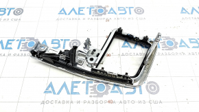 Front panel trim left Volvo V90 17-22 usa, chrome, black gloss, broken fastener