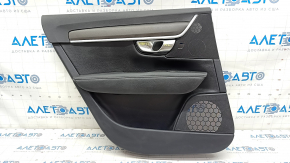 Door trim card rear left Volvo V90 17-21 usa T5, T6 leather black without curtain, wood