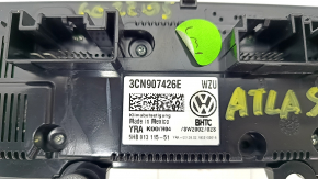 Climate control VW Atlas 18-20 Manual, with heating, without ventilation, scratches on glass