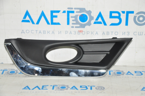 Front bumper grille right Honda CRV 17-19 under fog lights with chrome molding