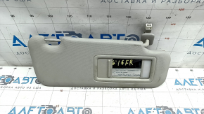 Right visor Mazda 6 13-17 gray, with backlight, without hook, for dry cleaning
