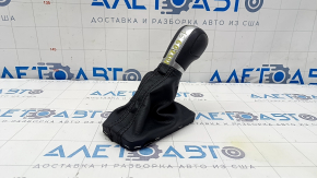 Gear knob VW Atlas 18 - black leather, scratches on leather, broken mount