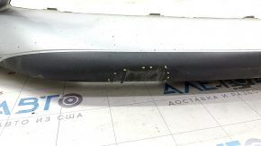 Front bare bumper Mazda 6 13-17 without washers and parking sensors, silver, torn, scratches, broken mount