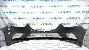 Front bare bumper Mazda 6 13-17 without washers and parking sensors, silver, torn, scratches, broken mount