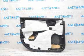 Door trim card front right Dodge Journey 11- black with dark beige insert leather, armrest leather, black stitching, for cleaning