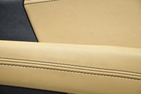 Door trim card front right Dodge Journey 11- black with dark beige insert leather, armrest leather, black stitching, for cleaning