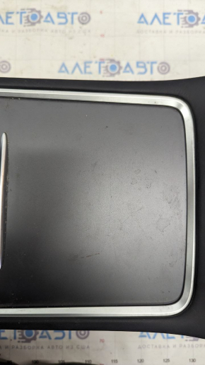 Central console armrest and cup holders Tesla Model 3 21- leather black, without wiring, scratches, for cleaning