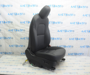 Passenger seat Tesla Model 3 18 - black leather, no airbag, electric, driftwood, motors not working, needs cleaning, scratch, rust