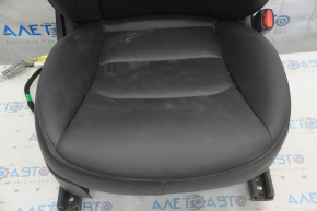Passenger seat Tesla Model 3 18 - black leather, no airbag, electric, driftwood, motors not working, needs cleaning, scratch, rust