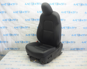 Tesla Model 3 18 driver's seat - black leather, no airbag, electric, heated with tensioner, motors do not work, rust