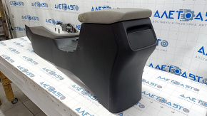 Central console armrest and cup holders Hyundai Elantra AD 17-18 black with gray under chemical, scratches, broken fastener