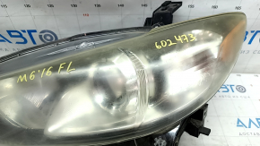 Headlight front left Mazda 6 13-17 usa halogen, for polishing