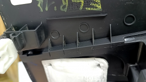 Central console armrest and cup holders Hyundai Elantra AD 17-18 black with gray under chemical, scratches, broken fastener