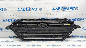 Radiator grill grill Hyundai Elantra AD 17-18 prerest, matte chrome, with emblem, scratches, sand, non-factory holes