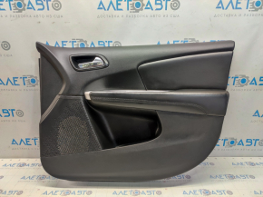 Door trim card front right Dodge Journey 11- black with black insert leather, armrest leather, black stitching, scratch