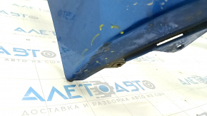 Front bumper bare Hyundai Elantra AD 17-18 pre-rest blue, torn, dented, scratches, broken mount