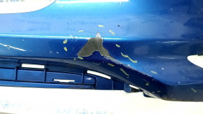 Front bumper bare Hyundai Elantra AD 17-18 pre-rest blue, torn, dented, scratches, broken mount