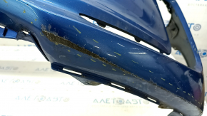 Front bumper bare Hyundai Elantra AD 17-18 pre-rest blue, torn, dented, scratches, broken mount