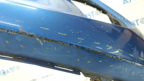 Front bumper bare Hyundai Elantra AD 17-18 pre-rest blue, torn, dented, scratches, broken mount