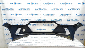 Front bumper bare Hyundai Elantra AD 17-18 pre-rest blue, torn, dented, scratches, broken mount