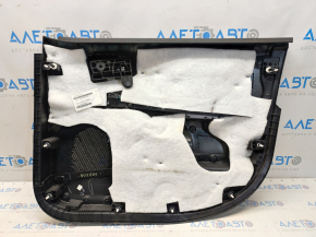 Door trim card front left Dodge Journey 11- black with black insert leather, armrest leather, black stitching, scratches