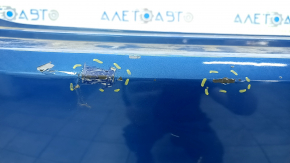 Rear bumper bare Hyundai Elantra AD 17-18 pre-rest, blue, torn, dented, scratches, broken fasteners, made