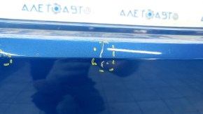 Rear bumper bare Hyundai Elantra AD 17-18 pre-rest, blue, torn, dented, scratches, broken fasteners, made