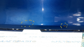 Rear bumper bare Hyundai Elantra AD 17-18 pre-rest, blue, torn, dented, scratches, broken fasteners, made