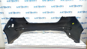 Rear bumper bare Hyundai Elantra AD 17-18 pre-rest, blue, torn, dented, scratches, broken fasteners, made