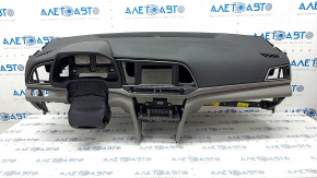Torpedo front panel with AIRBAG Hyundai Elantra AD 17-18 pre-rest, black with gray inserts, scratches, for dry cleaning, rusty squib, chrome is used