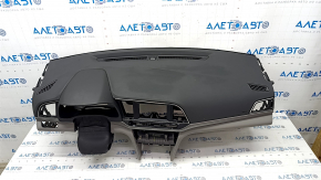 Torpedo front panel with AIRBAG Hyundai Elantra AD 17-18 pre-rest, black with gray inserts, scratches, for dry cleaning, rusty squib, chrome is used