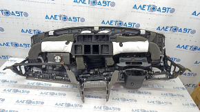 Torpedo front panel with AIRBAG Hyundai Elantra AD 17-18 pre-rest, black with gray inserts, scratches, for dry cleaning, rusty squib, chrome is used