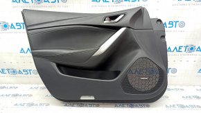Door trim card front left Mazda 6 16-17 touring, BOSE, black leather, chrome insert, scratches, for cleaning