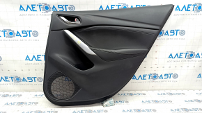 Door trim card rear right Mazda 6 16-17 touring, black leather, chrome insert