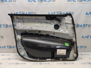 Door trim card front right BMW X5 E70 07-13 black, beige insert, wood trim, handle defect, cracked varnish, bumps