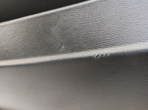 Door trim card front right BMW X5 E70 07-13 black, beige insert, wood trim, handle defect, cracked varnish, bumps