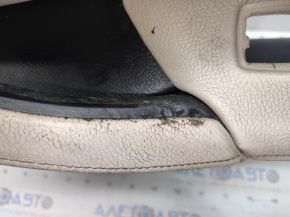Door trim card front right BMW X5 E70 07-13 black, beige insert, wood trim, handle defect, cracked varnish, bumps