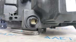Tesla Model X 16-21 BASE front right headlight complete, broken lower and small mount guide, cobweb, sand