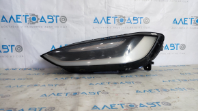 Tesla Model X 16-21 BASE front left headlight complete, lower mount guide broken, sand